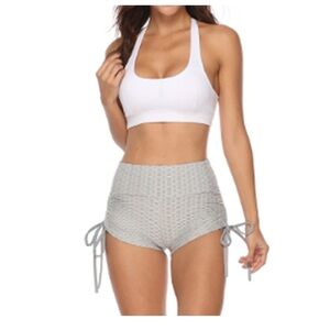 Yoga Shorts for Women High Waist Tummy Control Gym Running Beach Shorts XL